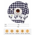 thumbnail image 6 of 15 Inch Round Placemats Set of 4, Farmhouse Purple Plaid Non Slip Heat Insulation PP Table Mats, Vintage Country Cock Checkered Washable Place Mats for Kitchen Dining Party Table Decor, 6 of 7