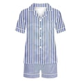 thumbnail image 4 of Ensembles de Pyjama pour Femmes, Shorts pour Femmes, Blouse Décontractée à Col Rabattu Manches Courtes Mode Short Ensemble de Pyjama, 4 of 4
