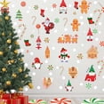 thumbnail image 4 of GENEMA Christmas Wall Clings Removable Window Stickers Gnome Santa Gingerbread Man Window Decals for Kids Rooms New Year Party Decorations, 4 of 11