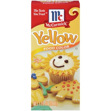 (2 Pack) McCormick Yellow Food Color, 1 fl oz (Best Food Coloring For Eggs)