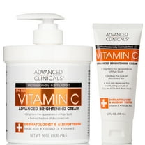 Advanced Clinicals Vitamin C Body Cream for Brightening Dark Spots with Travel Size Cream