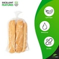 thumbnail image 4 of Clear Gusseted Plastic Bread Bags, 1 Mil PE Waterproof Storage, 500 Count, 12 x 8 x 30 in, 4 of 8