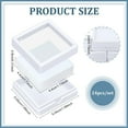 thumbnail image 2 of 24Pcs White Gemstone Display Box 2x2x0.8Inch Jewelry Box Container with Clear Top Lids for Gems Festival Wedding Jewelry Packaging White, 2 of 9