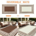 thumbnail image 4 of Kzaei Waterproof Outdoor Rug, 5'x8' Reversible Plastic Camping Area Rugs, Brown, 4 of 6