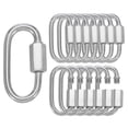 thumbnail image 1 of Uxcell M4 1.6" 304 Stainless Steel Quick Link Chain Connector, D Ring Chain Hooks 500 LBS Capacity 15 Pcs, 1 of 7