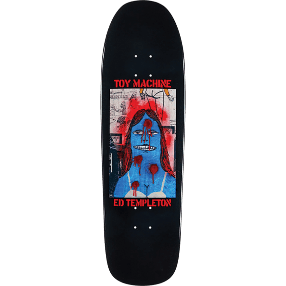 Toy Machine Templeton Graffiti Skateboard Deck 9.5 Black Dip