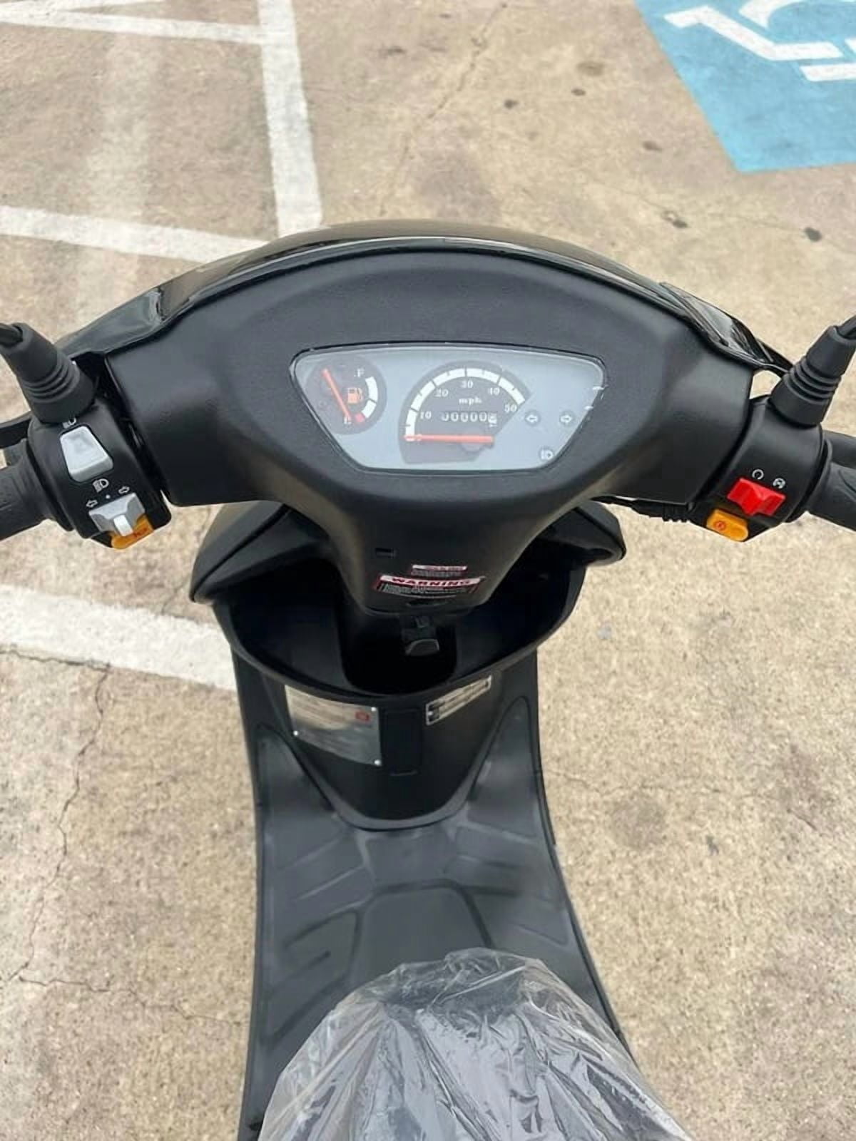 HHH Brand New Upgraded 49cc/ 50cc Gas Fully Automatic Scooter Moped MP50-02 with Matching Trunk - Sporty-Blue
