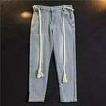 thumbnail image 6 of Thick Rope Braided Belt Adjustable Waistband Retro Waist Sash Girdle for Heans Pants Cotton Linen Accessory, 6 of 9