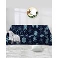 thumbnail image 2 of Blue Black Christmas Sofa Covers for 3 Cushion Couch, Washable Sectional & L Shape Couch Covers for Dogs/Cats/Kids, Xmas Snowflake Winter Non Slip Sofa Slipcover Futon Cover 71''x150'', 2 of 8