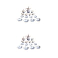 thumbnail image 1 of maskred Mini House Tableware Set Miniature Kitchen Ornament Interesting 1/12 Scale Scene Layout Dinnerware Kit Models Props Blue flower 2Set, 1 of 6