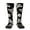2 Black-2, variant on black white Skull bone Print Thigh High Socks Extra Long Stretchy Sock Women Over Knee High Opaque Stocking Daily Wear