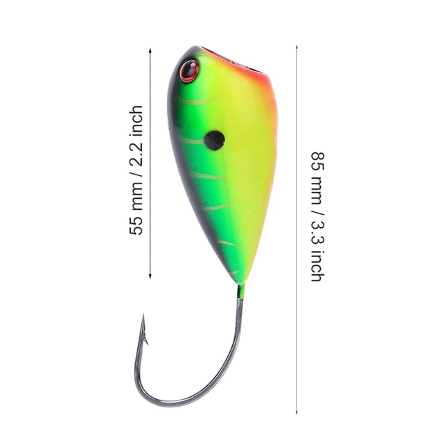 Aparejos de pesca Señuelos de pesca artificiales cebo duro Popper señuelo Popper para atraer peces Pesca en hielo Amante de la pesca de mar / agua dulce ANGGREK Otros