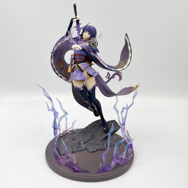 Figura de acción Genshin Impact de 27cm, muñeco coleccionable de Anime Genshin Impact Raiden Shogun/Keqing/Mona, regalo Gong Bohan LED