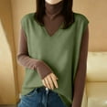 thumbnail image 3 of DHFJKG Gilets Pulls pour Femmes Tricoté Couleur Unie Sans Manches Col en V Tunique Ample Décontractée, 3 of 4