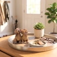 thumbnail image 4 of Resin Dachshund Puppy Figurine - Realistic Dog Statue for Home Decor - Rustic Farmhouse Style Animal Sculpture - Pet Memorial Ornament - Birthday Gift for Doxie Lovers, 4 of 9