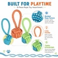 thumbnail image 6 of MGEZCOO Puppy Toys 8 Pack, Dog Rope Loop Toys for Small Medium Dogs, Colorful Braided Rope Chew Toys for Puppy Teething, Tug, Toss and Everyday Play, 6 of 8