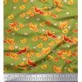 thumbnail image 1 of Soimoi Viscose Chiffon Fabric Heart,Hen & Chick Cartoon Fabric Prints by Yard 42 Inch Wide, 1 of 1
