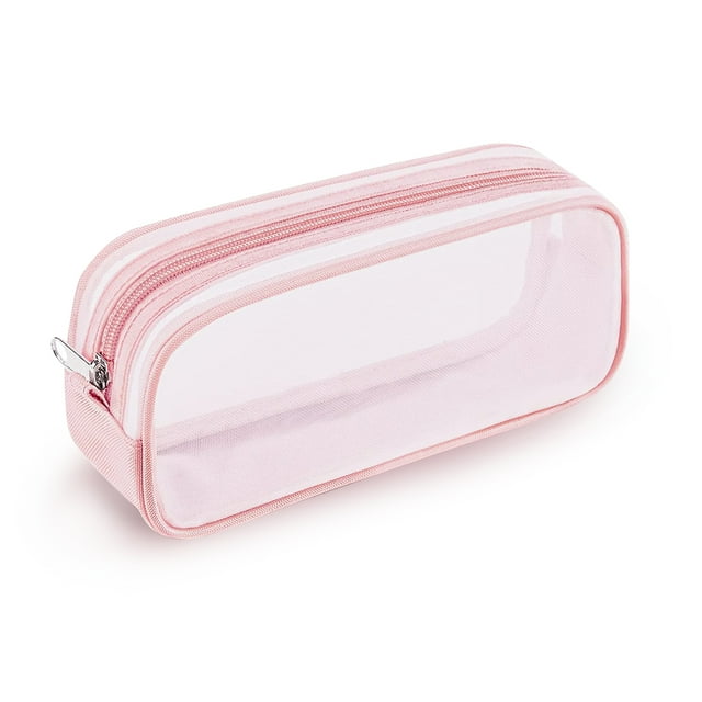 Avel Handy & Simple Design Grid Mesh Pen Pencil Case With Zipper For