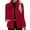 Red, variant on Women's Vertical Striped Fuzzy Fleece Jacket Stand Collar Full Zip Long Sleeve Casual Coat with Pockets Soft Cozy Winter Warm Outerwear Purple