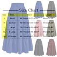 thumbnail image 5 of Women's Flowy Long Skirt Elastic High Waist Retro Pleated A-Line Flared Maxi Skirts Beach Vacation Outfits, 5 of 5