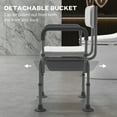 thumbnail image 5 of HOMCOM 3-in-1 Shower Chair with Handles and Footpads for Elderly, White, 5 of 8