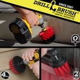 thumbnail image 2 of Outdoor Drill Powered Cleaning Brushes - Heavy Duty Deck Scrub Brush - Deck Scrub Brush - Long Handled Scrub Brush for Cleaning - Concrete Scrub Brush - Wood Floor Scrubber - Gutter Cleaning Brush, 2 of 7