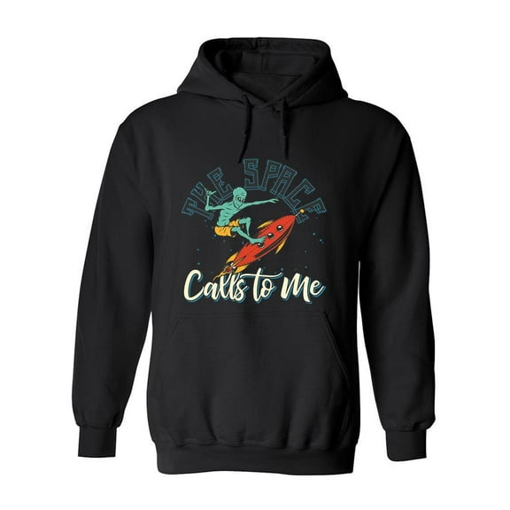 Alien Surfer Quote Hoodie Men -Image by Shutterstock, Male x-Large