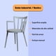thumbnail image 5 of Set de Sillas de Comedor Plástico con Descansabrazos – Diseño Moderno y Resistente, 5 of 7