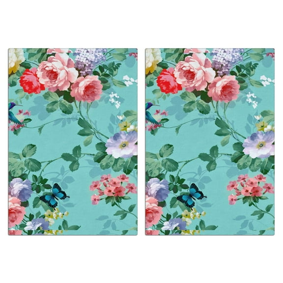 Flowers and Plants Kitchen Towels Set Of 2, Absorbent and Soft Dish Towels for Farmhouse Decor, Country Kitchen.