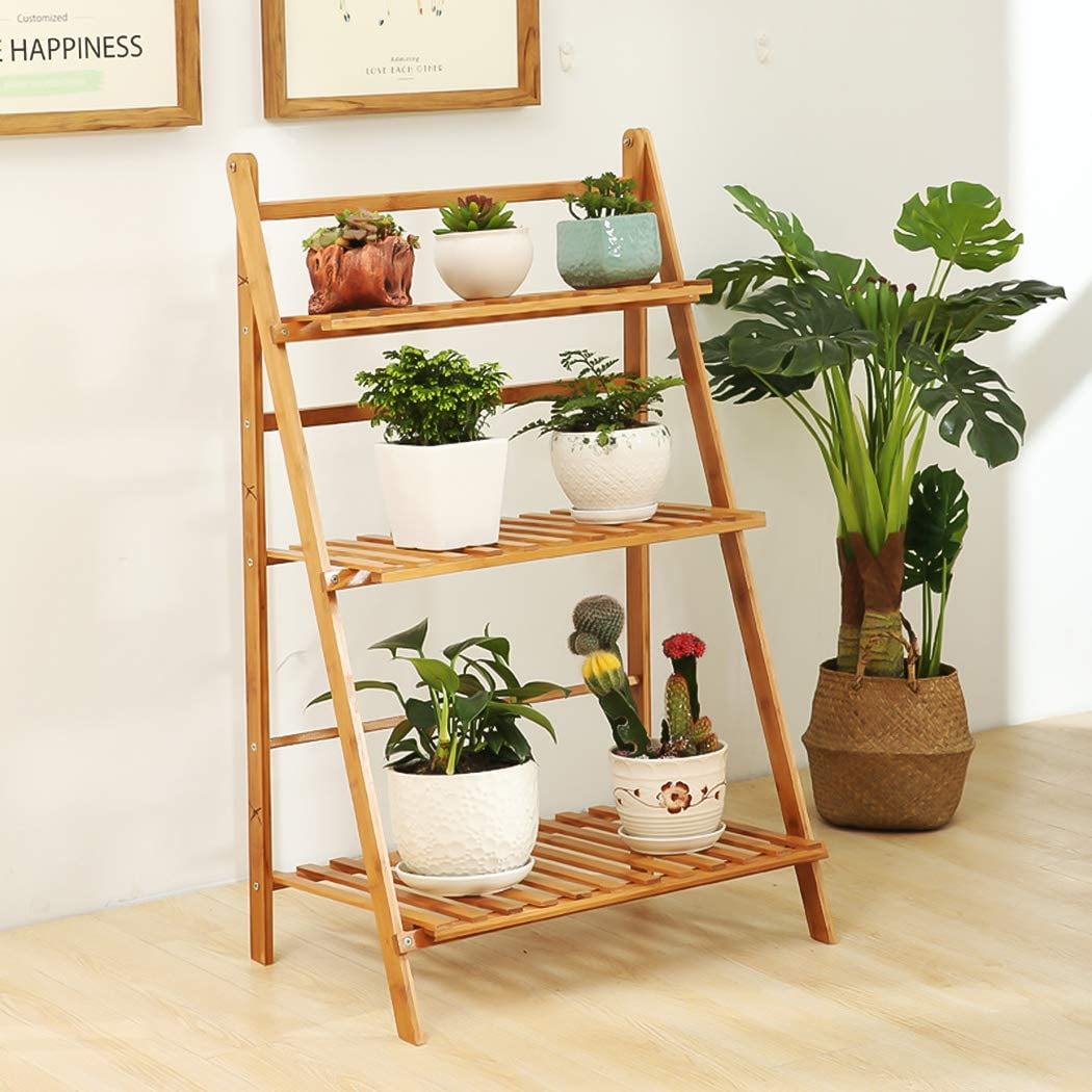 Plant Stand, LANGRIA 3 Tier Folding Plants Stand, Shelves