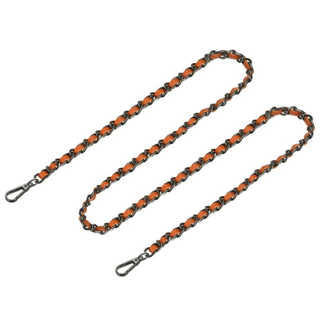 Unique Bargains Purse Chain Strap, 47' Purse Strap Shoulder Bag Replacement Strap(Khaki/Dark Grey)