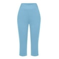 thumbnail image 5 of Seductiva Blue YOGA Lightweight Women's High Waisted Cutout Leggings - Yoga Cropped Pants with Comfortable Elastic Waist | Lightweight Soft Lounge Pajama Pants for Casual & Daily Wear, 5 of 6