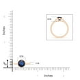 thumbnail image 4 of ANGARA Natural Classic Bezel-Set Round 1 ct Blue Sapphire Solitaire Ring in 14K Rose Gold for Women (Size-6mm) | September Birthstone, Anniversary, Jewelry Gift for Women | Natural Blue Sapphire Ring, 4 of 9