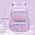 thumbnail image 2 of Mochilas escolares para niñas Mochila Kawaii Mochila escolar de gran capacidad para niñas de 6 a 12 años (estampada en morado), 2 of 4