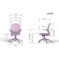thumbnail image 5 of Silla de oficina colorida ergonómica 300lb (aproximadamente 149.7kg) Silla de computadora de soporte lumbar ajustable, 5 of 5