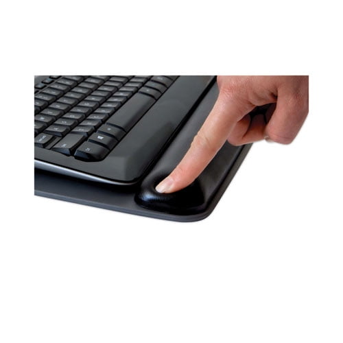 Antimicrobial Gel Keyboard Wrist Rest Platform, 19.6 x 10.6, Black/Gray/Silver | Bundle of 2