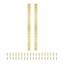 18x1.2 Inch Piano Hinge,2 Pcs Continuous Hinge with Holes for Piano Gate Door Wooden Storage Box Cabinet Boat,Gold