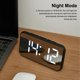 thumbnail image 3 of Monstrate Reloj despertador LED 12H/24H Termómetro digital ajustable conmutable Relojes electrónicos Espejo portátil Hora Fecha Calendario Decoración del hogar Blanco Monstrate HA063013-01B, 3 of 6