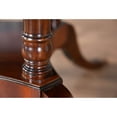 thumbnail image 4 of Mahogany Round Dining Table with Floral Inlay, 4 of 10