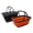Orange & Black, variant on SAMMART 9.2L & 19L Collapsible Tub with Handle - Portable Outdoor Picnic Basket/Crater - Foldable Shopping Bag - 2 Pieces