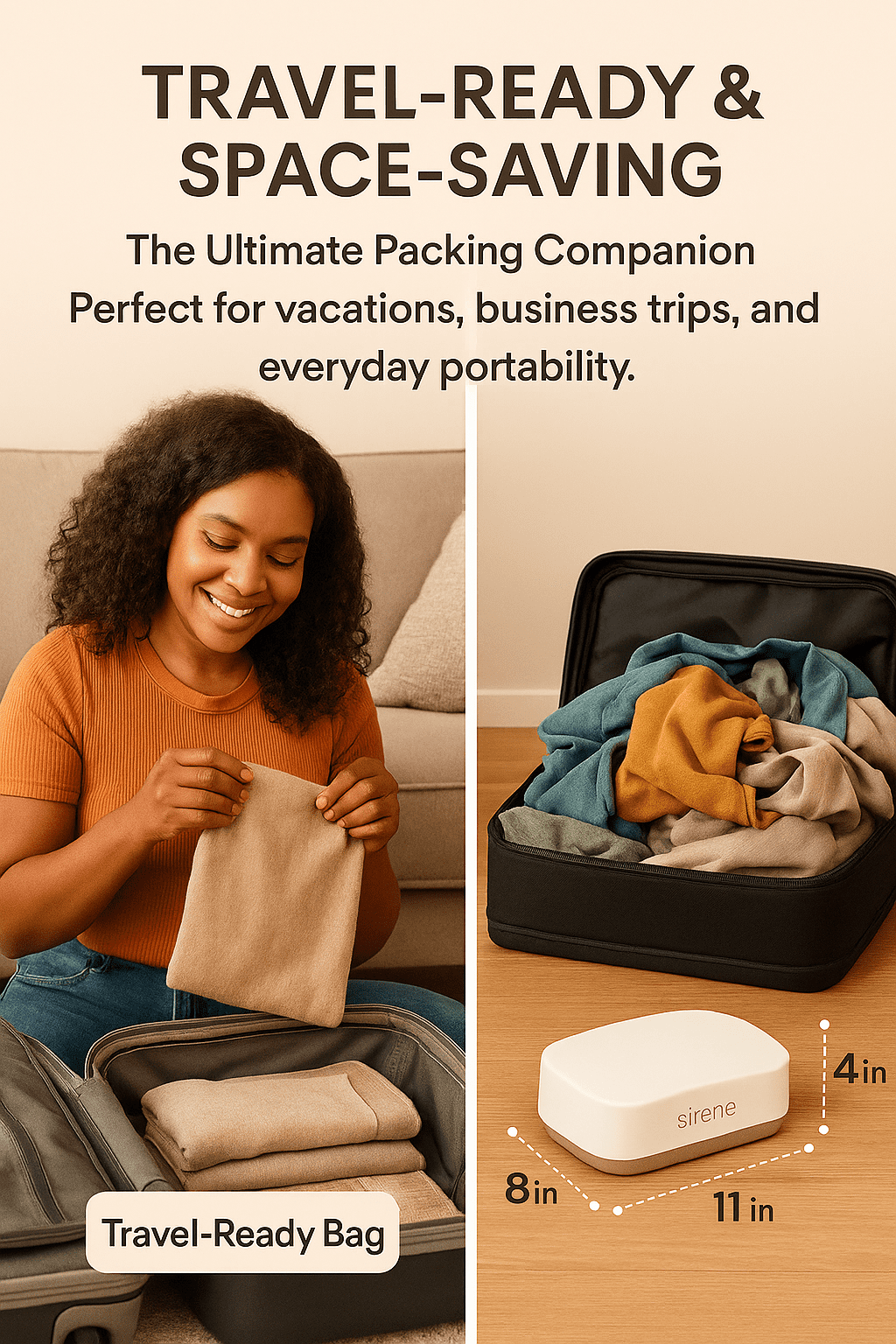 Sirene Portable Clothes Dryer for Apartment, RV, Travel - Quick and Easy to Use Small/Compact Dryer Machine