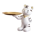 thumbnail image 2 of Bandeja de almacenamiento para estatuas, soporte para llaves, expositor de mesa para animales, entrada blanco, 2 of 8