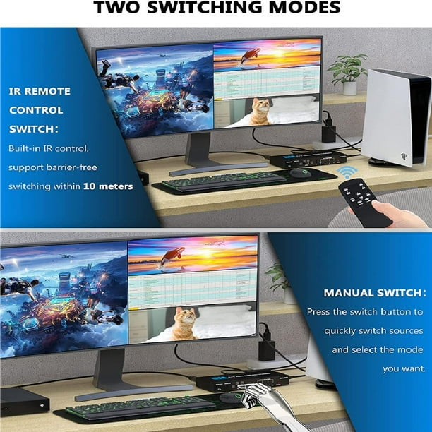 4K HDMI Multi-viewer 4x1 HDMI Quad Multi-Viewer Seamless Switcher