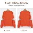 thumbnail image 5 of CURBODO Women's Striped Varsity Sweatshirt Oversized Long Sleeve Crewneck Pullover Fall Casual Tops, 5 of 6