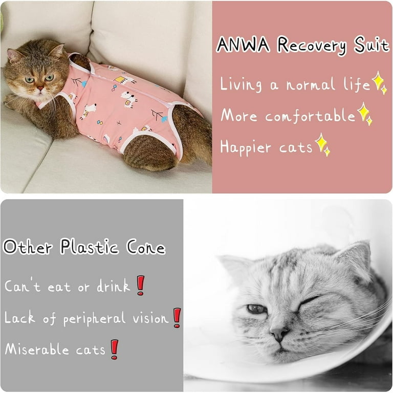 Diy Cat Shirt Cat Spay Onesie Pack Cat Recovery Suit, Breathable