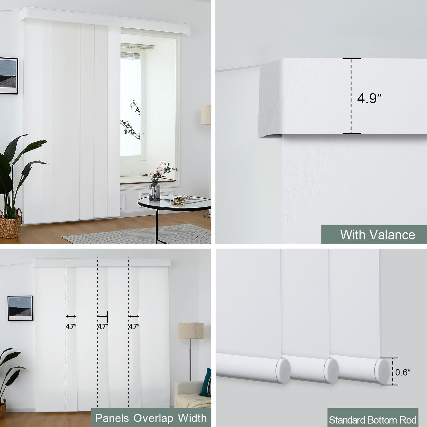 Buy Yoolax Motorized Panel Track Blind Work with Remote Control Smart