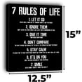 thumbnail image 2 of HFDF 7 Rules of Life Motivational Poster - Canvas 8x10inch Framed, 2 of 4