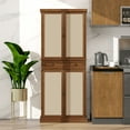 thumbnail image 2 of 72" Tall Accent Storage Cabinet, Modern Organizer Sideboard with Door, Drawer, Adjustable Shelves, Pantry Storage Cabinet for Bathroom, Living Room, Kitchen, Dining Room, Entryway, Walnut, 2 of 9