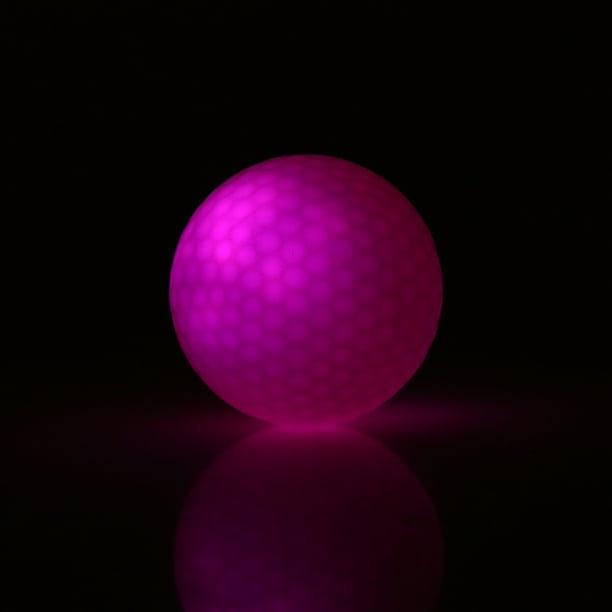 Pelota de Golf LED, Pelota de Golf electrónica LED Color Parpadeante, Pelota de Golf iluminada por la Noche, Pelota de Golf para Practicar el Deporte en la Noche Oscura(Rosado) EOTVIA NO