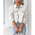 thumbnail image 3 of Denim jacket for women with button down and stretch fit, 3 of 3